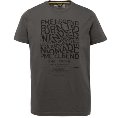 PME Legend T-shirt met printopdruk donkergrijs