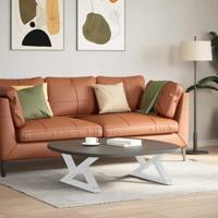 Salontafelpoten 2 st 70x(30-31,3) cm staal wit - thumbnail