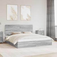 Bedframe met lade Grijs Sonoma 200 x 200 cm Bewerkt hout - thumbnail