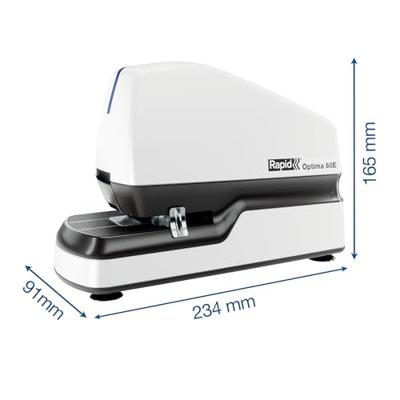 Rapid elektrische nietmachine Optima 60E, contactloos, 60 blad, wit/zwart - thumbnail