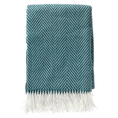 Dutch Decor Plaid 140x180 cm - JOSEFIEN - zigzag patroon - blauw