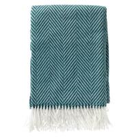Dutch Decor Plaid 140x180 cm - JOSEFIEN - zigzag patroon - blauw - thumbnail
