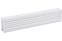 Nedco deurventilatierooster - wit - 90 x 455 mm - 2-delig - thumbnail