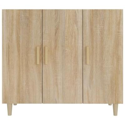 Dressoir 90x34x80 cm bewerkt hout sonoma eikenkleurig Dressoir 90x34x80 cm bewerkt hout sonoma eikenkleurig