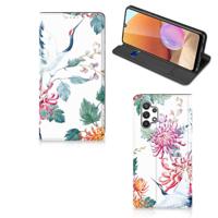Samsung Galaxy A32 4G | A32 5G Enterprise Editie | Hoesje maken | Bird Flowers - thumbnail