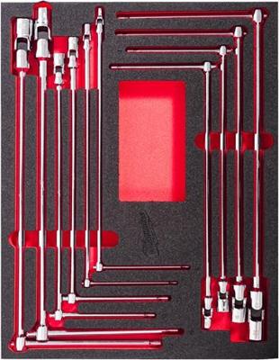 Milwaukee TOOLGUARD™ Foam inlay T-dopsleutelset met cardangewricht 10-delig - 4932499295