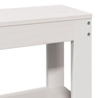 Bedframe met hoofdeinde zonder matras 140x200 cm wit - thumbnail