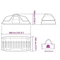 VidaXL Koepeltent voor gezin 11-persoons waterdicht groen - thumbnail