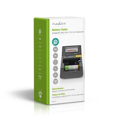 Nedis Batterijtester AAA/AA/C/D/9V/knoopbatterij