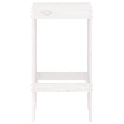 Barkrukken 2 st 40x36x75 cm massief grenenhout wit