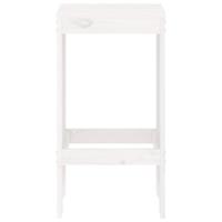 Barkrukken 2 st 40x36x75 cm massief grenenhout wit - thumbnail