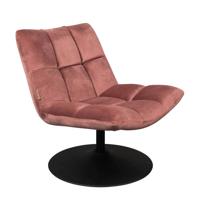 Dutchbone Fauteuil 'Bar' Velvet, kleur Roze - thumbnail