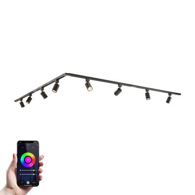 Taros Railverlichting Pakket - L-vorm - 4x 1 m rail - 4 railspots - Incl. RGBWW GU10 - IP20 - Modulair - 230V Taros Railverlichting Pakket - L-vorm - 4x 1 m rail - 4 railspots - Incl. RGBWW GU10 - IP20 - Modulair - 230V