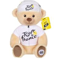 Officieel Tour de France pluche speelgoed - GIPSY TOYS - Beer met trui en pet, beste jonge winnaar, wit - 24 cm - thumbnail
