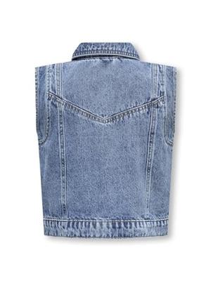 Kids ONLY zomer jeans gilet meisjes - medium blauw denim - Kogkennedy