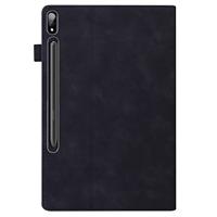 Luxe stand flip sleepcover hoes - Samsung Galaxy Tab S7 / S8 - Zwart - thumbnail
