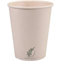Depa | Beker | Bamboepapier + PE | 250ml | 8oz | Ø80mm | lichtbruin | 1000 stuks - thumbnail