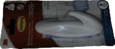 3M Command-badkamergrote designhaak (l x b x h) 105 x 38 x 38 mm Wit Inhoud: 1 stuk(s)