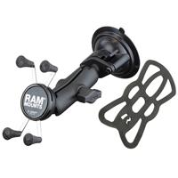 RAM MOUNTS X-Grip Zuigvoethouder voor smartphones tot 82,6 mm breed - B-kogel (1 inch), medium verbindingsarm - thumbnail