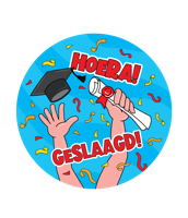 Bierviltjes geslaagd cartoon 6 stuks - thumbnail