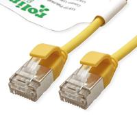 ROLINE GREEN F/UTP DataCenter Patchkabel Cat.6A (Class EA), LSOH, extra dun, geel, 3 m - thumbnail