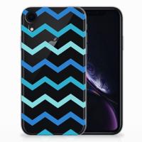 Apple iPhone Xr | TPU bumper | Zigzag Blauw - thumbnail