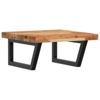 Badkamer wandschap staal en massief acaciahout - thumbnail