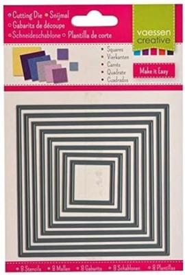 Vaessen Creative • snijmallen vierkanten 8st.