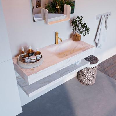 MONDIAZ ALAN-DLUX 110cm planchet Ostra. Vrijhangende wastafel CLOUD rechts 1 kraangat, kleur Ostra. MONDIAZ ALAN-DLUX 110cm planchet Ostra. Vrijhangende wastafel CLOUD rechts 1 kraangat, kleur Ostra.