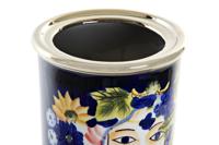 Vaas DKD Home Decor Porselein Zwart Shabby Chic (15 x 15 x 38 cm) - thumbnail