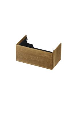 INK - Onderkast 1 Lade Push 2 Open Bestaande Uit - 800x450x376 Mm - Massief Eiken Aqua