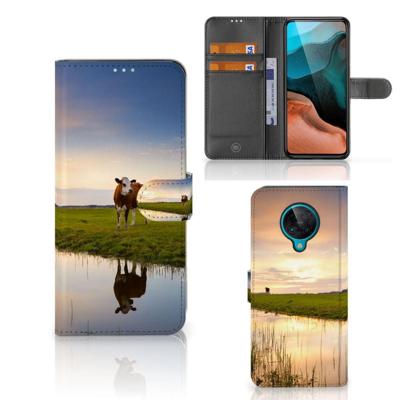 Xiaomi Poco F2 Pro | Telefoonhoesje | Met pasjeshouder | Koe Xiaomi Poco F2 Pro | Telefoonhoesje | Met pasjeshouder | Koe