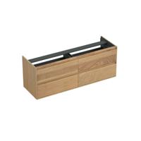 Onderkast Forzalaqua Reno 160x51x60 Cm 4 Lades Softclose Eiken Smoke - thumbnail