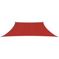 VidaXL Zonnezeil 160 g/m² 3/4x2 m hdpe rood - thumbnail