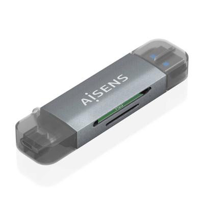 Kaartlezer Extern Aisens ASCR-2AC08-GR Grijs (1 Stuks) Kaartlezer Extern Aisens ASCR-2AC08-GR Grijs (1 Stuks)