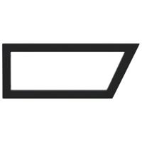 VidaXL Wandbeugels voor wasbak 2 st trapezium staal zwart - thumbnail