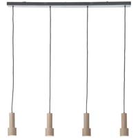 Brilliant Hanglamp rechtCadiz 4-lichts zwart met brons - 60118/76 - thumbnail