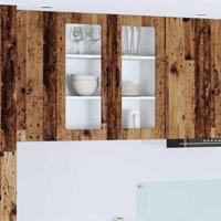 Keukenkast met plank Oudhout 80 x 31 x 80 cm Bewerkt hout - thumbnail