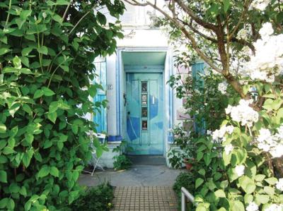 Boog deur 70x50cm Tuinschilderij Customize-it - Customize it