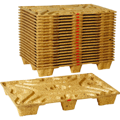 Houtvezelpallet | hout | 120x80x13.5cm | bruin | 1 stuks