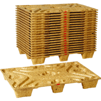 Houtvezelpallet | hout | 120x80x13.5cm | bruin | 1 stuks - thumbnail