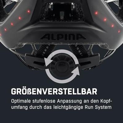 Olympic Sportswear Alpina sports urban helm haga led 55-59 mat zwart