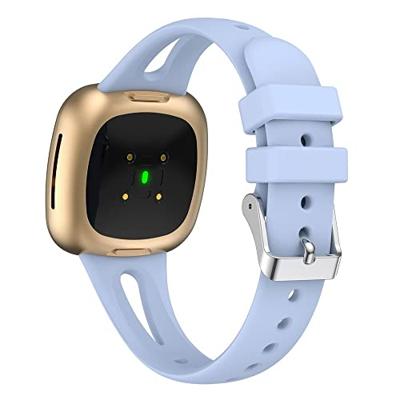 Fitbit Versa 3 & 4 / Sense 1 & 2 - Sportbandje druppel design - Large - Lila