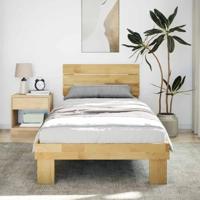 Bedframe hoofdeinde zonder matras 90x200 cm massief hout eiken - thumbnail