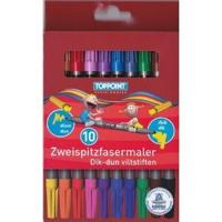 Toppoint Duo Viltstiften 10stuks - thumbnail