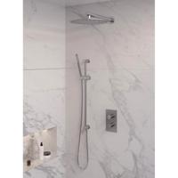 Inbouw Regendouche Set Brauer Brushed Edition Wanduitloop Ronde Hoofddouche 30 cm Met Glijstang RVS Look Brauer - thumbnail