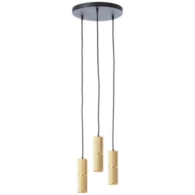 Brilliant 3-lichts hanglampMarty Ø 30cm goud - G80051/86