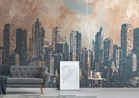 Livingwalls The Wall II - Oranje - Gebouw - 393331 - thumbnail