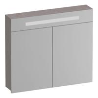 Brauer Promise Spiegelkast - 80 cm - met Verlichting - 2 Spiegeldeuren - Timber Greige - thumbnail