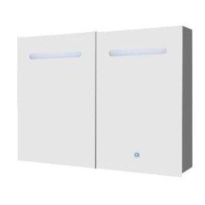 Spiegelkast Best Design Aluma Incl. LED verlichting 80x60cm Spiegelkast Best Design Aluma Incl. LED verlichting 80x60cm